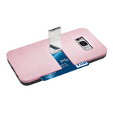 Reiko Samsung Galaxy S8/ SM Slim Armor Hybrid Case with Card Holder & Kickstand in Rose Gold | MaxStrata