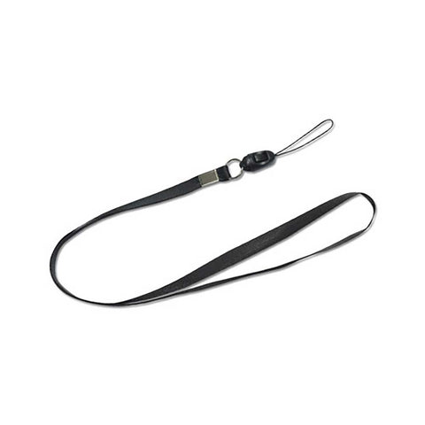Reiko Long Lanyard Strap Clip in Black