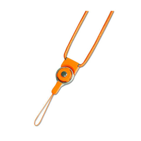 Reiko Long Lanyard Strap with Clip in Orange | MaxStrata