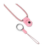 Reiko Long Lanyard Strap with Clip in Pink | MaxStrata