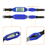 Reiko Running Sport Belt for iPhone 7/ 6/ 6S or 5 Inches Device with Two Pockets in Blue (5X5 Inches) | MaxStrata