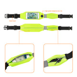 Reiko Running Sport Belt for iPhone 7/ 6/ 6S or 5 Inches Device with Two Pockets in Green (5X5 Inches) | MaxStrata