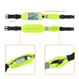 Reiko Running Sport Belt for iPhone 7 Plus/ 6S Plus or 5.5 Inches Device with Two Pockets in Green (5.5X5.5 Inches) | MaxStrata