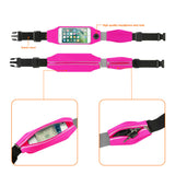 Reiko Running Sport Belt for iPhone 7 Plus/ 6S Plus or 5.5 Inches Device with Two Pockets in Pink (5.5X5.5 Inches) | MaxStrata