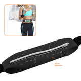 Reiko Running Sport Belt for iPhone 7/ 6/ 6S or 5 Inches Device with Two Pockets & LED in Black (5X5 Inches) | MaxStrata