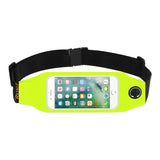 Reiko Running Sport Belt for iPhone 7/ 6/ 6S or 5 Inches Device with Two Pockets & LED in Green (5X5 Inches) | MaxStrata