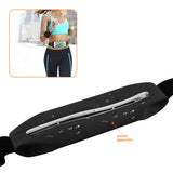 Reiko Running Sport Belt for iPhone 7 Plus/ 6S Plus or 5.5 Inches Device with Two Pockets & LED in Black (5.5X5.5 | MaxStrata