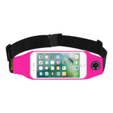 Reiko Running Sport Belt for iPhone 7 Plus/ 6S Plus or 5.5 Inches Device with Two Pockets & LED in Pink (5.5X5.5 Inches) | MaxStrata