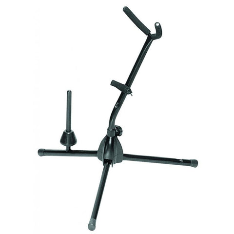 On-Stage Alto/Tenor Saxophone Stand  with Flute Peg (SXS7101B) | MaxStrata®
