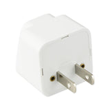 Reiko Universal Europe EU / UK / AU to US Travel Plug Power Adapter Converter in White | MaxStrata