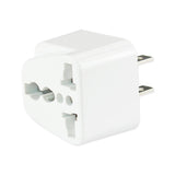 Reiko Universal Europe EU / UK / AU to US Travel Plug Power Adapter Converter in White | MaxStrata