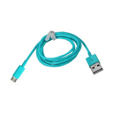 Reiko Micro USB 1 AMP Portable Micro Travel Adapter Charger with Cable in Blue | MaxStrata
