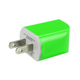 Reiko Micro USB 1 AMP Portable Micro Travel Adapter Charger with Cable in Green | MaxStrata