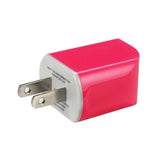 Reiko Micro USB 1 AMP Portable Micro Travel Adapter Charger with Cable in Hot Pink | MaxStrata