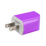 Reiko Micro USB 1 AMP Portable Micro Travel Adapter Charger with Cable in Purple | MaxStrata