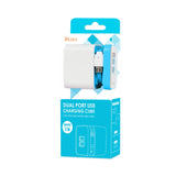 Reiko 2 AMP Dual Port Portable Travel Adapter Charger in Blue | MaxStrata