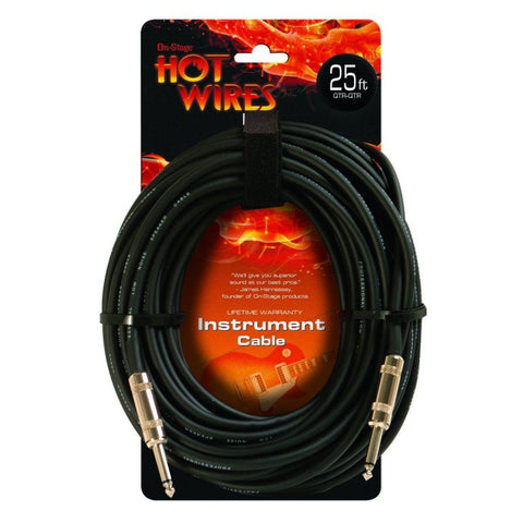 On-Stage Instrument Cable (QTR-QTR, 25') (IC-25)