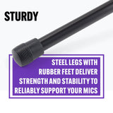 On-Stage One-Handed Mic Stand with Tripod Base (TMP-MS7540) | MaxStrata®