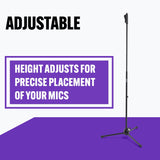 On-Stage One-Handed Mic Stand with Tripod Base (TMP-MS7540) | MaxStrata®