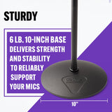 On-Stage Production-Grade One-Handed Mic Stand with Round Base (TMP-MS9510) | MaxStrata®