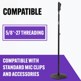 On-Stage Production-Grade One-Handed Mic Stand with Round Base (TMP-MS9510) | MaxStrata®