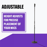 On-Stage Production-Grade One-Handed Mic Stand with Round Base (TMP-MS9510) | MaxStrata®