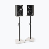 On-Stage Wood Studio Monitor Stands (White, Pair) (TMP-SMS7500W) | MaxStrata®