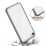 Reiko Alcatel Crave Clear Bumper Case with Air Cushion Protection in Clear Black | MaxStrata