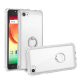 Reiko Alcatel Crave Transparent Air Cushion Protector Bumper Case with Ring Holder in Clear | MaxStrata
