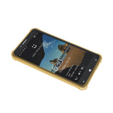 Reiko Alcatel One Touch Fierce XL Clear Bumper Case with Air Cushion Protection in Clear Gold | MaxStrata