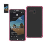 Reiko Alcatel One Touch Fierce XL Clear Bumper Case with Air Cushion Protection in Clear Hot Pink | MaxStrata