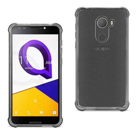 Reiko Alcatel Walters Clear Bumper Case with Air Cushion Protection in Clear Black | MaxStrata