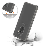 Reiko Alcatel Walters Clear Bumper Case with Air Cushion Protection in Clear Black | MaxStrata