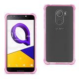 Reiko Alcatel Walters Clear Bumper Case with Air Cushion Protection in Clear Hot Pink | MaxStrata