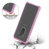 Reiko Alcatel Walters Clear Bumper Case with Air Cushion Protection in Clear Hot Pink | MaxStrata