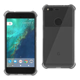 Reiko Google Pixel Clear Bumper Case with Air Cushion Protection in Clear Black | MaxStrata