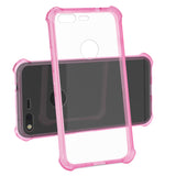 Reiko Google Pixel Clear Bumper Case with Air Cushion Protection in Clear Hot Pink | MaxStrata