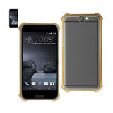 Reiko HTC One A9 Clear Bumper Case with Air Cushion Protection in Clear Gold | MaxStrata