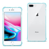 Reiko iPhone 8 Plus Clear Bumper Case with Air Cushion Protection in Clear Navy | MaxStrata