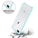 Reiko iPhone 8 Plus Clear Bumper Case with Air Cushion Protection in Clear Navy | MaxStrata