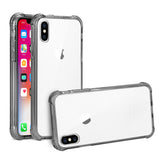 Reiko iPhone X/iPhone XS Clear Bumper Case with Air Cushion Protection in Clear Black | MaxStrata