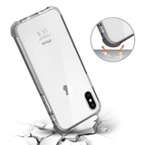 Reiko iPhone X/iPhone XS Clear Bumper Case with Air Cushion Protection in Clear Black | MaxStrata