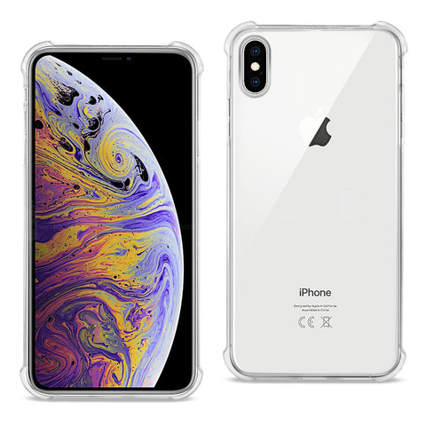 Reiko iPhone XS Max Clear Bumper Case with Air Cushion Protection in Clear