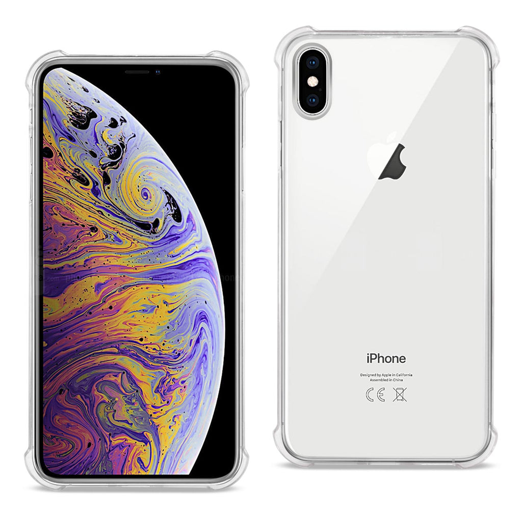 Reiko iPhone XS Max Clear Bumper Case with Air Cushion Protection in Clear | MaxStrata