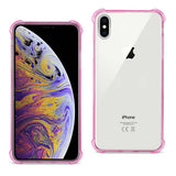 Reiko iPhone XS Max Clear Air-Cushion Bumper Case in Clear Hot Pink