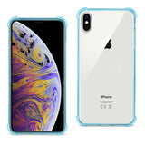 Reiko iPhone XS Max Clear Bumper Case with Air Cushion Protection in Clear Navy | MaxStrata
