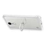 Reiko LG Aristo/ Fortune/ Phoenix 3 Transparent Air Cushion Protector Bumper Case with Ring Holder in Clear | MaxStrata