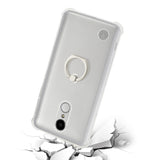 Reiko LG Aristo/ Fortune/ Phoenix 3 Transparent Air Cushion Protector Bumper Case with Ring Holder in Clear | MaxStrata
