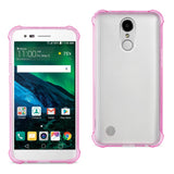 Reiko LG Fortune/ Phoenix 3/ Aristo Clear Bumper Case with Air Cushion Protection in Clear Hot Pink | MaxStrata