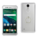 Reiko LG Fortune/ Phoenix 3/ Aristo Transparent Air Cushion Protector Bumper Case with Ring Holder in Clear | MaxStrata